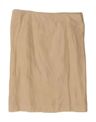 JAEGER Womens Straight Skirt UK 14 Large W38  Beige Wool AO05 - Image 1 of 4