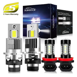 For Infiniti QX56 2011 2012 2013 D2S HID Headlight H11 LED Fog Light Bulb 6000K - Picture 1 of 15