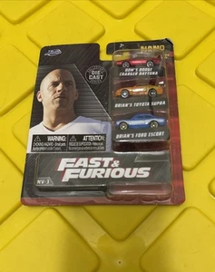 Jada Nano Hollywood Rides - 1.65 - “ Fast & Furious “ Brian’s Escort & Supra - Picture 1 of 3