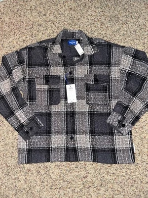 Sobrecamisa para hombre Jack & Jones Roxbury Boucle talla mediana gris Foto 1 de 4