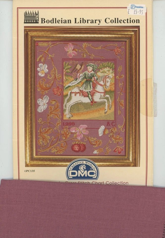 DMC Bodlein Library Tudor My Lord con patrón de punto de cruz de lino Mulberry Belfast Foto 1 de 1