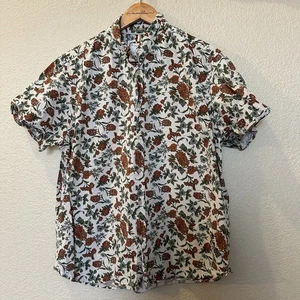 Denim Flower Ricky Singh Button Down Hemd Extra Large Herbst Blumen Laub XL - Bild 1 von 5