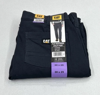 Pantalones utilitarios con cintura flexible Cat para hombre, azul marino, talla 30x29 Foto 1 de 4