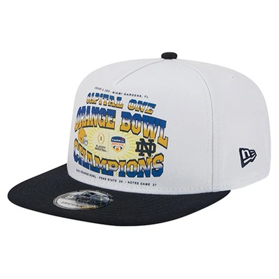 Men's New Era White/Navy Notre Dame Fighting Irish Retro 2025 Orange Bowl - Image 1 of 4