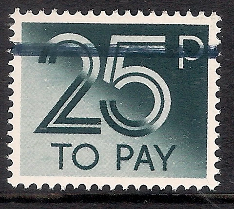 GB 1982 sg D97 25p Postage Due School Training Stamp 1 Bar MNH Cover