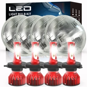 Fit Mercedes-Benz 380SL 450SL 560SL 4PCS 5.75" Round LED Headlights Hi/Lo Beam A - Picture 1 of 18