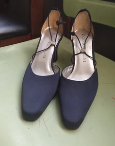 tacco enzo angiolini blu scuro taglia 6 1/2 con lacci bello per ogni occasione - Foto 1 di 7
