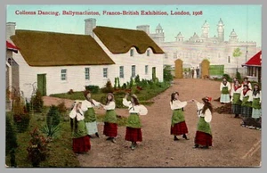 Colleens Dancing Ballymaclinton Franco-British Exhibition London 1908 Postcard - Picture 1 of 2