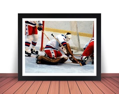 Framed JIM CRAIG Photo Picture 1980 TEAM USA vs SOVIET UNION 8x10 or 11x14 (W5) - Image 1 of 4