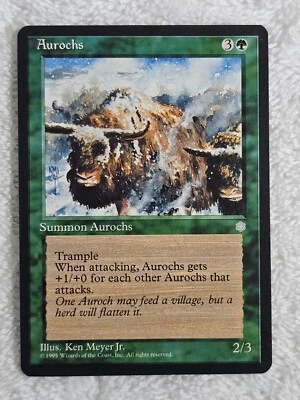 MTG Aurochs - Ice Age (ICE) 1995 Magic the Gathering Card Near Mint - Image 1 of 4