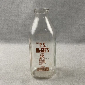 Botella de leche P. S. McGees’s Dairy Quart Roaring Spring Pa - Imagen 1 de 10