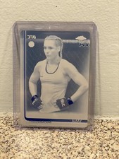 2019 Topps UFC Chrome Yana Kunitskaya Santos Rookie Card #1/1 Printing Plate #39
