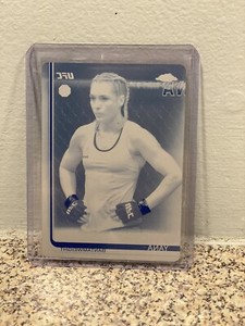 2019 Topps UFC Chrome Yana Kunitskaya Santos Rookie Card #1/1 Printing Plate #39