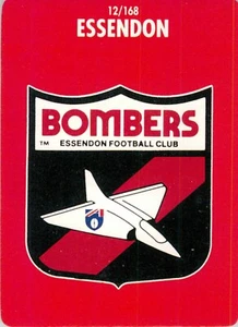1991 ESSENDON BOMBERS AFL Card CLUB LOGO Scanlens - Picture 1 of 2