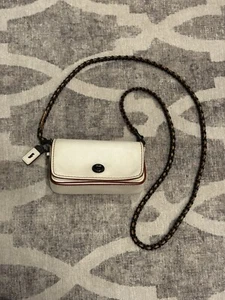 Coach Chalk Dinkier and Chain Strap with Leather Purse Bag - Picture 1 of 14