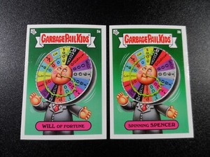Wheel of Fortune Pat Sajak Spoof Garbage Pail Kids 2 Card Set