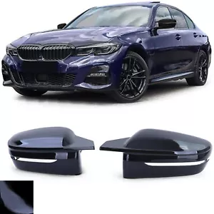Spiegelkappen Sport Schwarz Glanz zum Austausch passend für BMW 3er G20 G21 ab19 - Picture 1 of 8