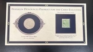 1960-D FRANKLIN SILVER HALF DOLLAR PAYMENT FOR CHIEF EXECUTIVE COIN & STAMP SET - Picture 1 of 2