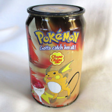 Vintage Pokemon Electric Chupa Chups Round Empty Tin with Lid