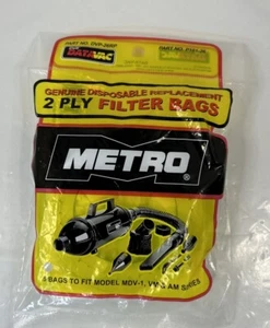 Metro Datavac 2 Ply Disposable Filter 2 Ply Bags (5 count) DVP-26RP - Picture 1 of 2