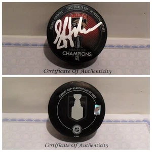Sylvain Lefebvre Signed Florida Panthers Puck COA 2024 Stanley Cup Champion Puck - Picture 1 of 3