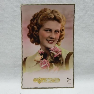 FEMALE PORTRAIT, FRANCE 1946, RPPC POSTCARD - Picture 1 of 2