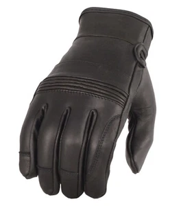 Guantes de equitación de cuero premium 'Flex Knuckles' negros para hombre con palma de gel - Imagen 1 de 2