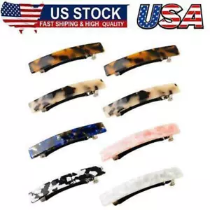 8Pcs Barrettes for Fine Thin Thick Hair,3In Acetate Small Clips Barrette No Slip - Picture 1 of 8