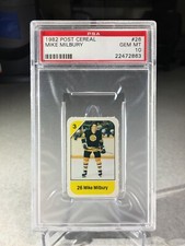 1982 Post Cereal Mike Milbury #26 - PSA 10 - POP 4 - Boston Bruins