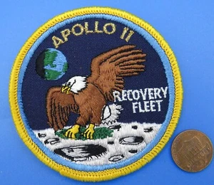 NASA PATCH vtg RECOVERY FLEET Apollo 11 LION Brothers 3" LUNAR Mission Eagle - Picture 1 of 2