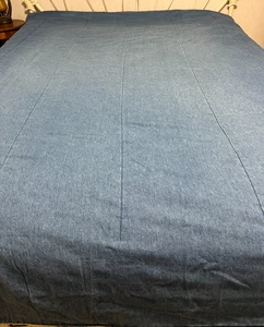 Heavy Vintage Cotton Blue Denim Twin Comforter 62” X 89” NO TAGS - Picture 1 of 5