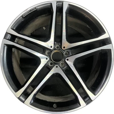 Rueda trasera AMG Mercedes-Benz mecanizada negra clase GLE OEM 22” 2016-2019 85493 Foto 1 de 4