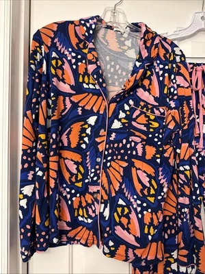 Conjunto de pijama Mary Square Charlotte So Fly azul marino manga larga abotonada y pantalones talla M Foto 1 de 4