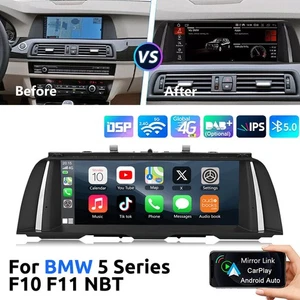Car Stereo Apple CarPlay For BMW 5 Series F10 F11 Android Auto GPS 6+128GB WIFI - Picture 1 of 18