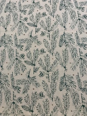 Vintage Pine Bough Holiday Cotton Fabric BTY - Image 1 of 2