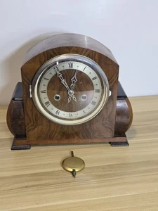 Vintage James Walker Enfield Mantle Clock Wooden With Pendulum. No Key. - Picture 1 of 21