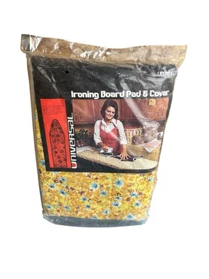Juego de almohadillas y fundas para tabla de planchar universal vintage NOS floral Foto 1 de 2