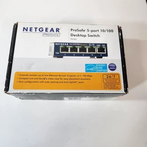 NETGEAR ProSafe FS105 5-Port Fast Ethernet Switch 10/100Mbps w/ Power Cord New - Picture 1 of 8