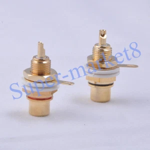 4pcs RCA Jack Female Chassis Connector 24K Gold Amplifier High Quality - Picture 1 of 2