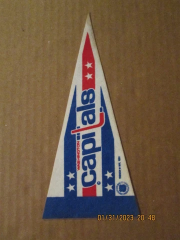 NHL Washington Capitals Vintage Circa 1991 Team Logo Hockey Pennant Cover