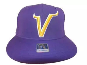 Minnesota Vikings Mens Adult Sizes 6 7/8-7 1/8-1/4-3/8-1/2 Reebok Flatbrim Hat - Picture 1 of 7