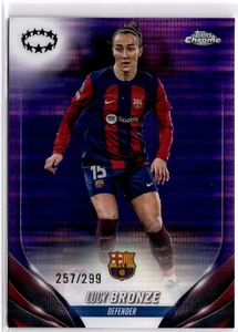 Lucy Bronze 2023-24 Topps Chrome Women's Purple Refractor #88 Barcelona #257/299 - Picture 1 of 2
