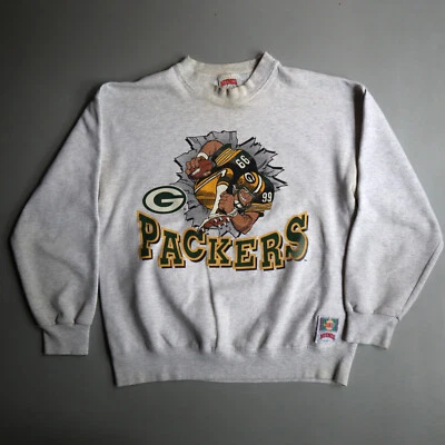 Sudadera de Colección Nutmeg Mills Fútbol Americano Green Bay Packers Cuello Redondo Grande NFL Foto 1 de 4