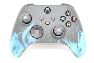 Microsoft Xbox One Series X/S Modded Controller-Soft Touch Blue Flame w/Blue LED - Image 1 of 4