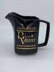 Vintage Black Velvet Canadian Whisky Jug Ceramic Bar Pub Water Pitcher