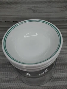 Set of 6 Corelle Rosemarie Cereal/soup Bowls Green Bands 6.25” EUC - Picture 1 of 11