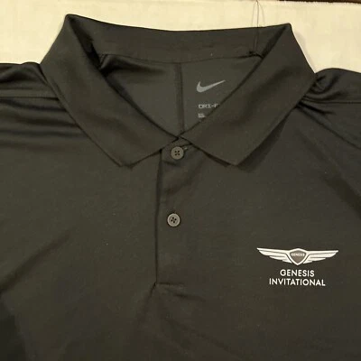 NUEVO CON ETIQUETAS Genesis Open Riviera Country Club Nike Dri-Fit Polo Camisa de Golf 2XL Negra PGA Foto 1 de 4