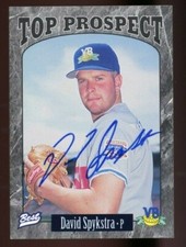 1997 Vero Beach Dodgers DAVID SPYKSTRA Signed Card autograph RC Denver, CO auto