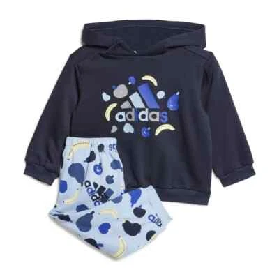 Tuta enfant hoodie felpata Adidas Badge of Sport IW3483 Blu-Celeste frutta - Immagine 1 di 2