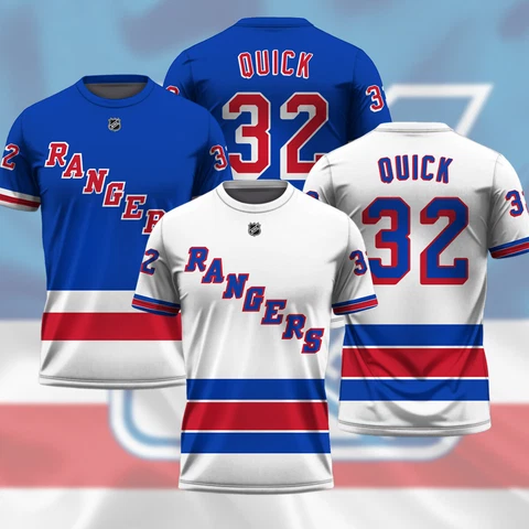NEW!! Welcome Jonathan Quick #32 New York Team Rangers Name & Number 3D T-Shirt Cover